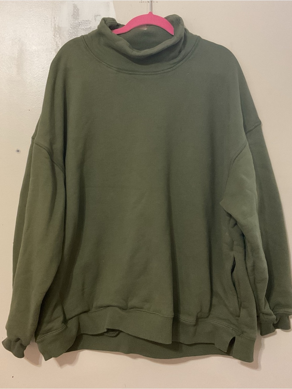 Free People Olive Sweatshirt Size L